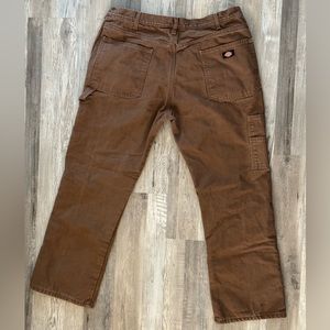 Men’s 38/30 dickies brown pants - warm/lined! Lots of life in these pants!